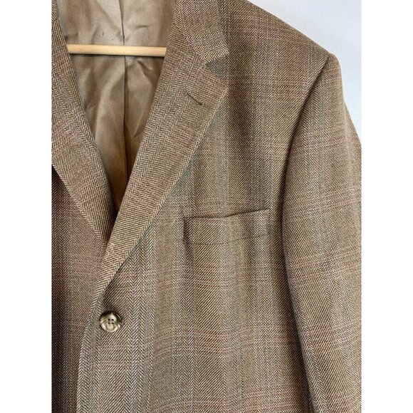 Moores Claiborne Wool Brown Men Vintage Blazer Size 44 R - Picture 10 of 11